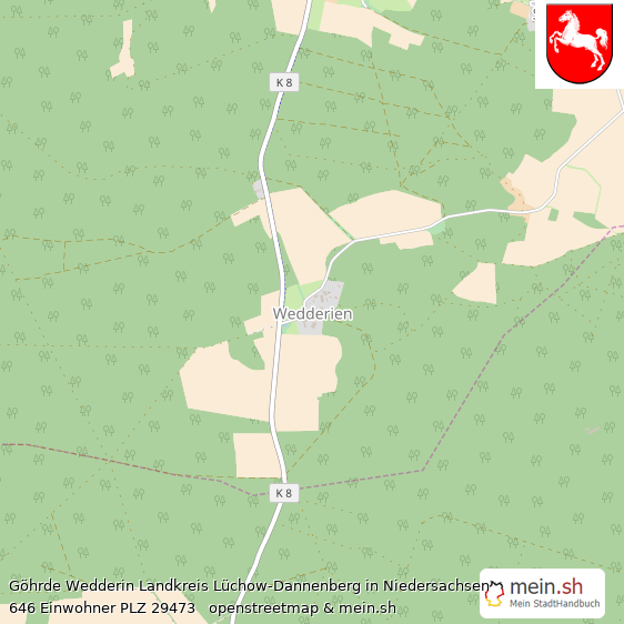 Ghrde Wedderin  Lageplan